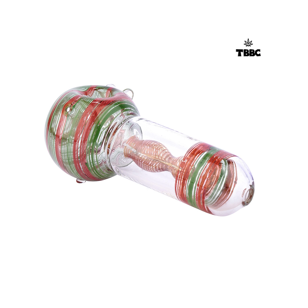 TBBC FAT Boy Crystal Glass Green Pipe - 8 inches on itshmp.in