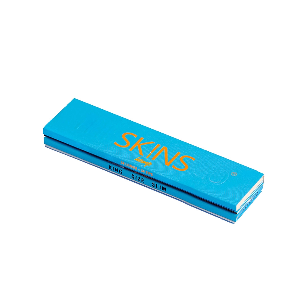 TS183001_1 THESKINSCO™ BLUE Magnetic Hemp Rolling Paper & Filter Tips (Pack Of 12) on itshemp.in