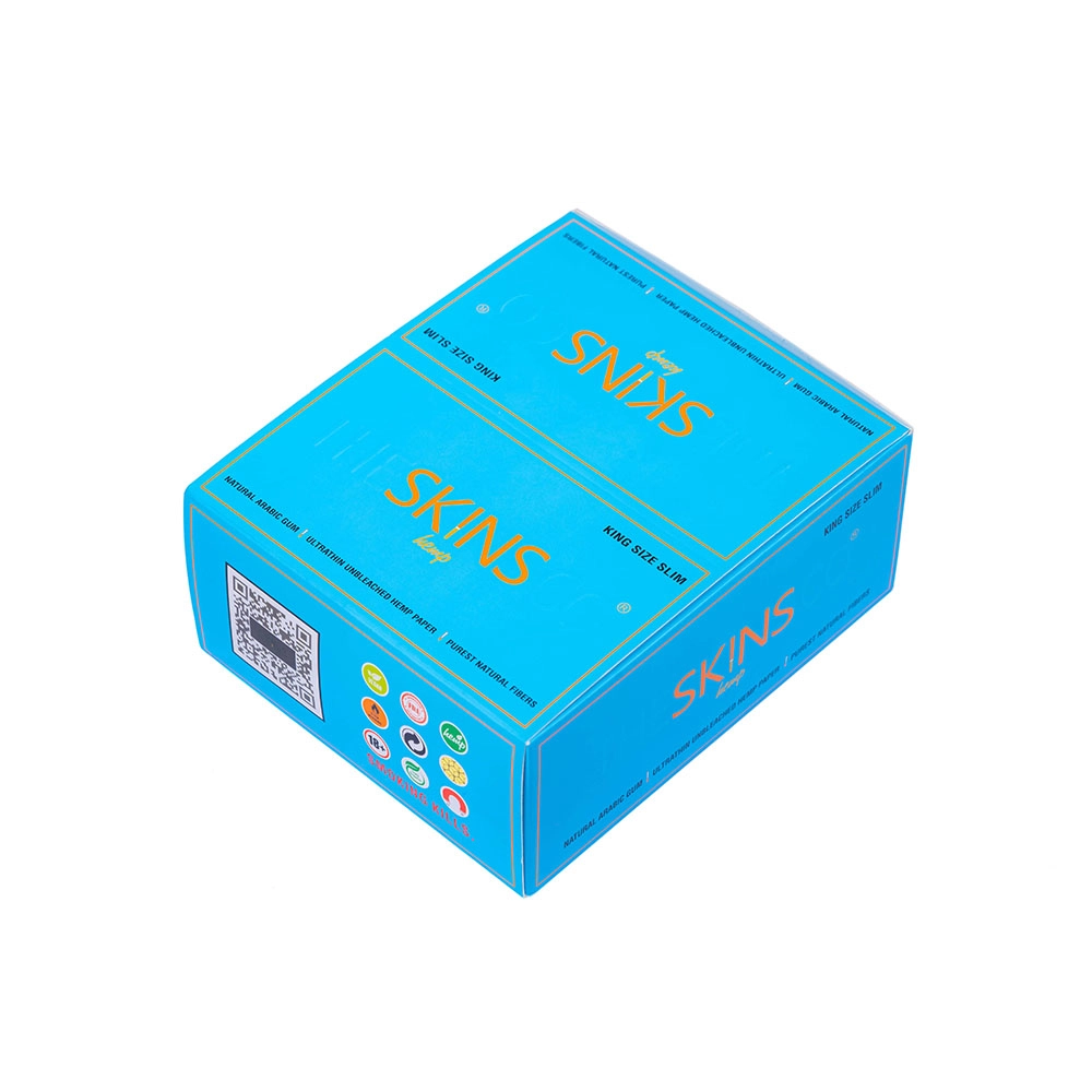 THESKINSCO™ BLUE Magnetic Hemp Rolling Paper & Filter Tips (Pack Of 12) on itshemp.in