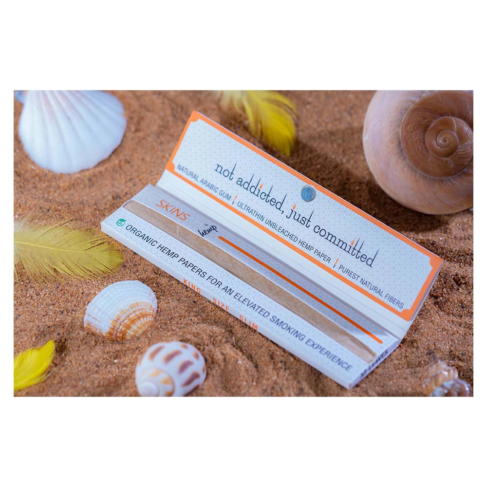 THESKINSCO™ WHITE King Size Slim Rolling Papers (Pack of 10) on itshemp.in