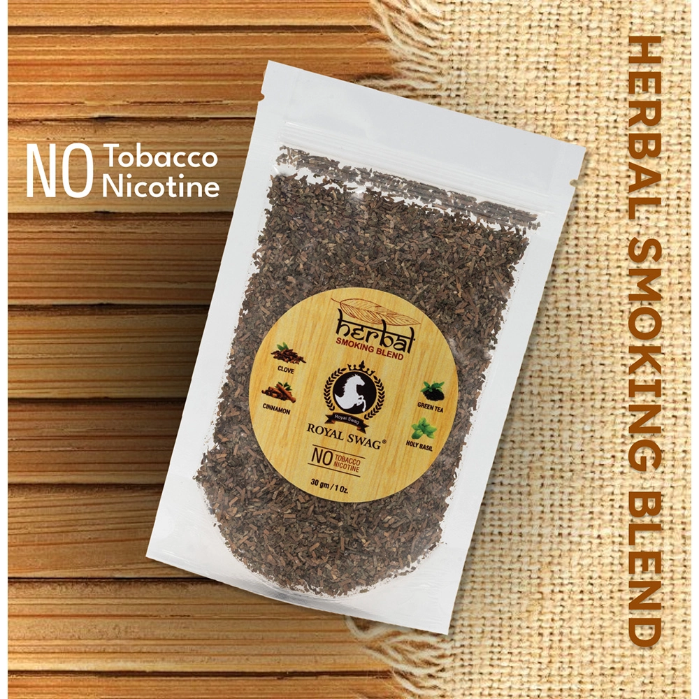 Royal Swag Ayurvedic & Herbal Smoking Mixture Blend (100 gram) 100% Tobacco-free and Nicotine-free on itshemp.in
