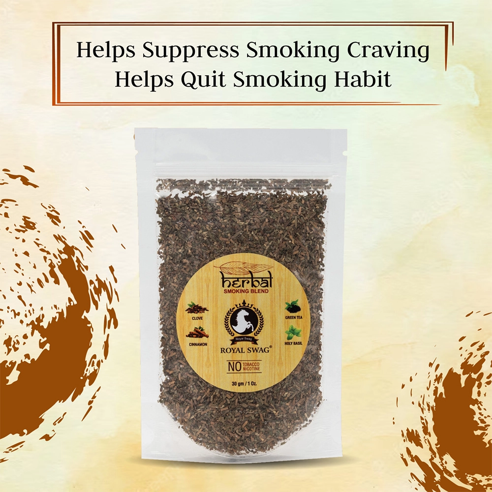 Royal Swag Ayurvedic & Herbal Smoking Mixture Blend (100 gram) 100% Tobacco-free and Nicotine-free on itshemp.in