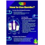 STRONG BONG Portable Travel Bong with Built-In Herb Grinder with Borosilicate Glass Shooter 18.8mm| Pocket-Friendly Size 6 Inch |2-in-1 Smoking Water Pipe + Crusher - Clear on itshemp.in
