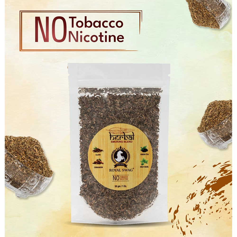 Royal Swag Ayurvedic & Herbal Smoking Mixture Blend (100 gram) 100% Tobacco-free and Nicotine-free on itshemp.in