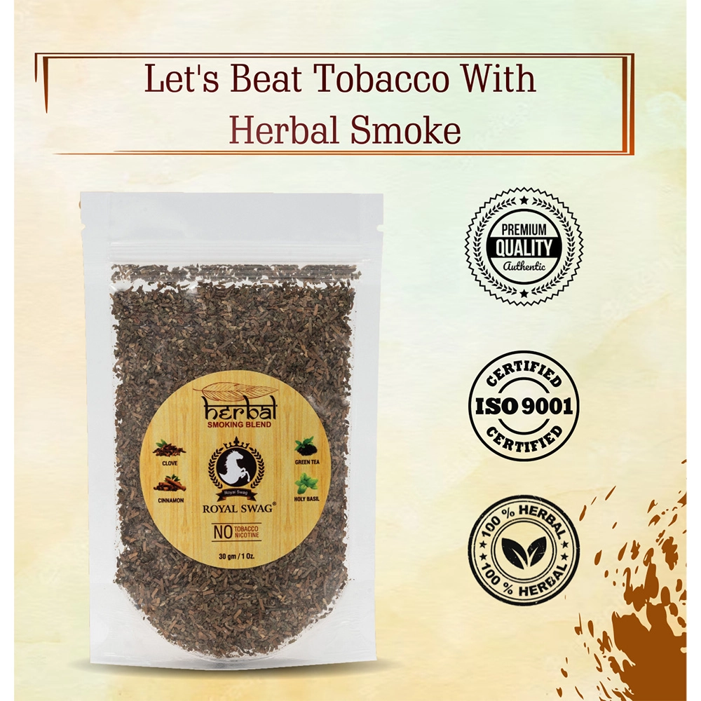 Royal Swag Ayurvedic & Herbal Smoking Mixture Blend (100 gram) 100% Tobacco-free and Nicotine-free on itshemp.in