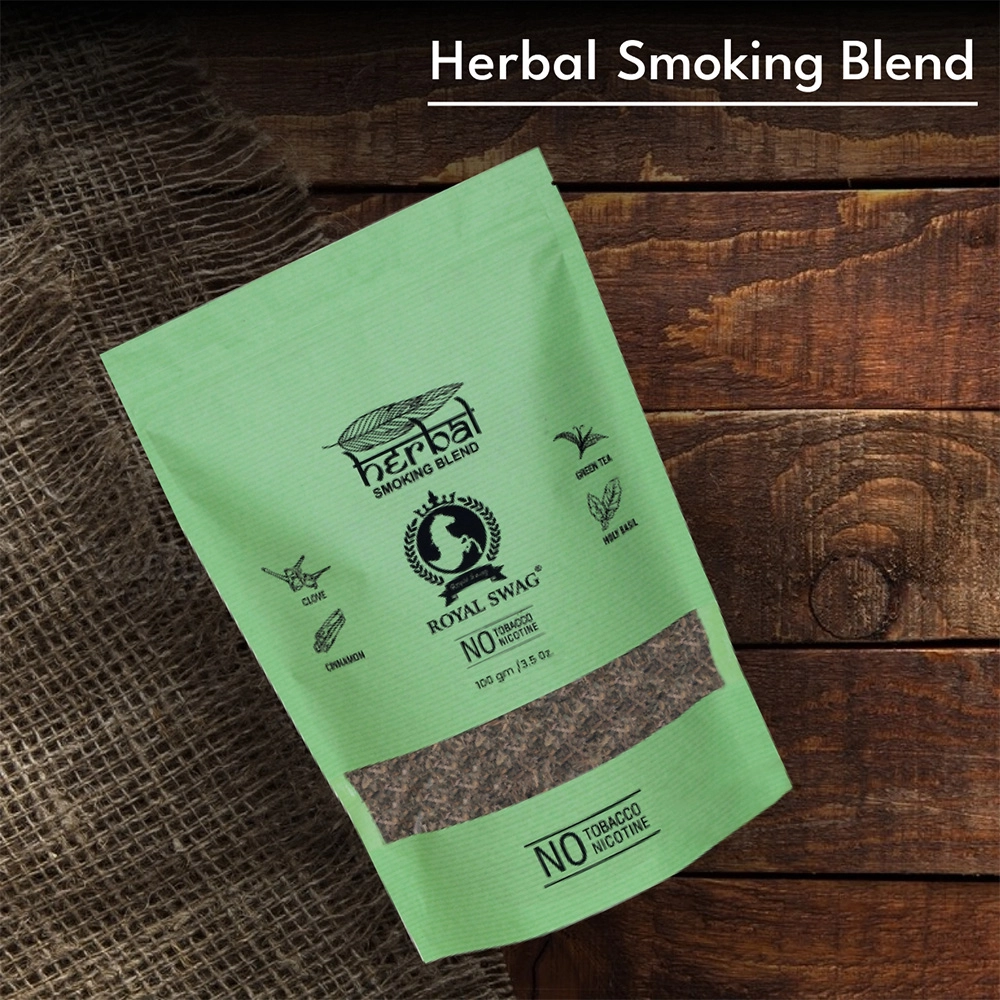 12_2 ROYAL SWAG Ayurvedic & Herbal Smoking Mixture Blend(100 gram) 100% Tobacco-free and Nicotine-free on itshemp.in