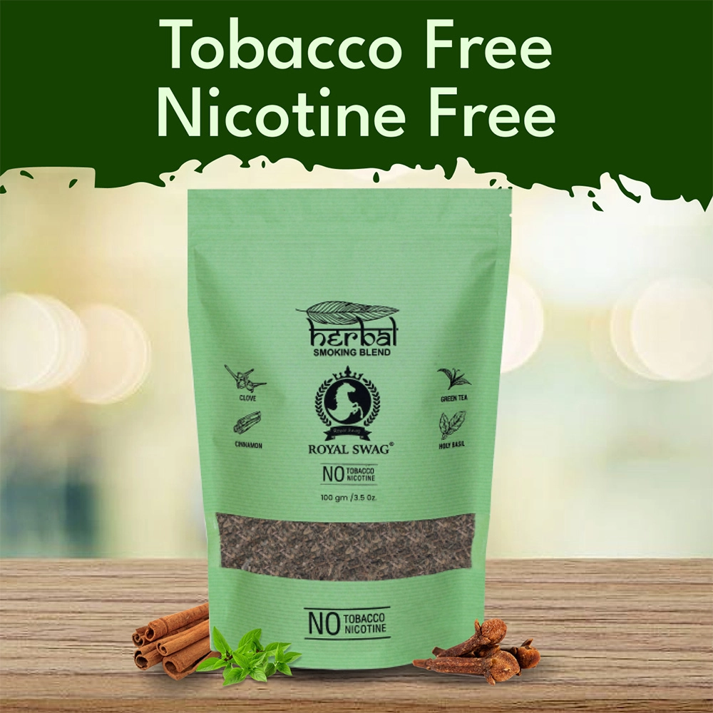 ROYAL SWAG Ayurvedic & Herbal Smoking Mixture Blend(100 gram) 100% Tobacco-free and Nicotine-free on itshemp.in