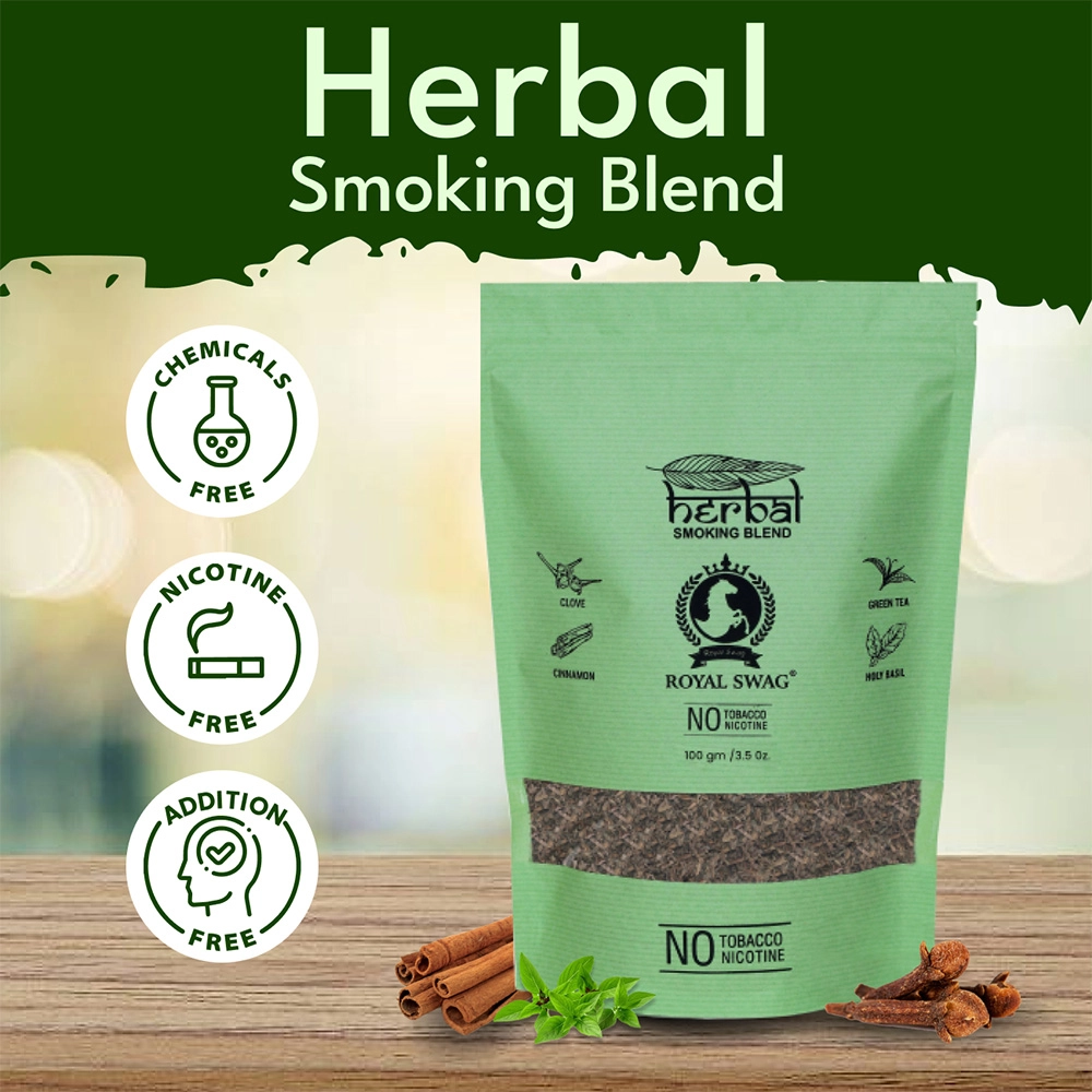 ROYAL SWAG Ayurvedic & Herbal Smoking Mixture Blend(100 gram) 100% Tobacco-free and Nicotine-free on itshemp.in