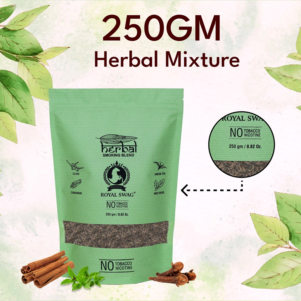 ROYAL SWAG Ayurvedic & Herbal Smoking Mixture Blend(250 gram) 100% Tobacco-free and Nicotine-free on itshemp.in
