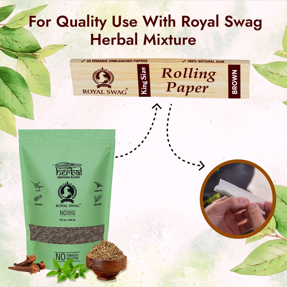 ROYAL SWAG Ayurvedic & Herbal Smoking Mixture Blend(250 gram) 100% Tobacco-free and Nicotine-free on itshemp.in