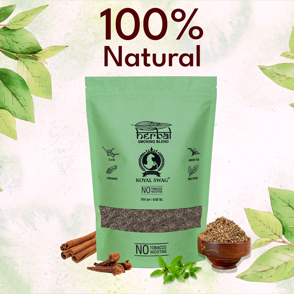 ROYAL SWAG Ayurvedic & Herbal Smoking Mixture Blend(250 gram) 100% Tobacco-free and Nicotine-free on itshemp.in