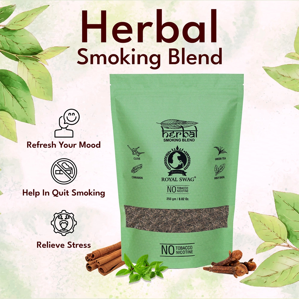 ROYAL SWAG Ayurvedic & Herbal Smoking Mixture Blend(250 gram) 100% Tobacco-free and Nicotine-free on itshemp.in
