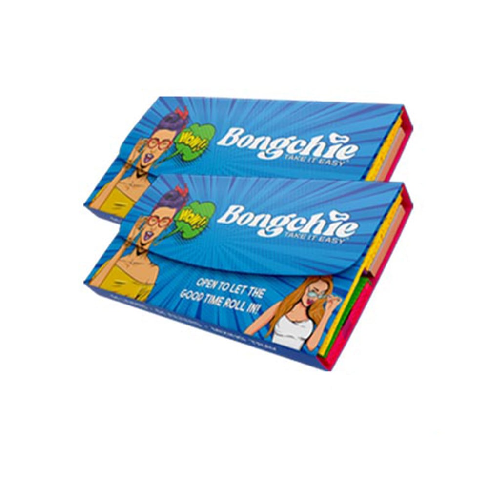 Bongchie Double Booklet - Pop-Art Style Smoking Accessories with Rolling Papers, Filters, & Mixing Tray (Pack of 2) - Image 1