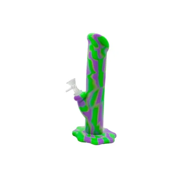 STRONG BONG Unbreakable Silicone Bong | 12" (30cms) | Straight Bong | Wide Mouth | Smoking Waterpipe | Light Green on itshemp.in