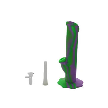 STRONG BONG Unbreakable Silicone Bong | 12" (30cms) | Straight Bong | Wide Mouth | Smoking Waterpipe | Light Green on itshemp.in