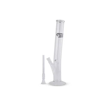 STRONG BONG 16 inch Glass Bong Bent Neck with a Wide Mouth of 50mm, Smoking Waterpipe - Transparent on itshemp.in