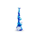 STRONG BONG 12 inch Gun-Shaped Silicon Bong Unbreakable & Detachable, Smoking Waterpipe - Blue