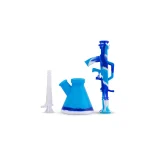 STRONG BONG 12 inch Gun-Shaped Silicon Bong Unbreakable & Detachable, Smoking Waterpipe - Blue - Image 2