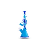 STRONG BONG 12 inch Gun-Shaped Silicon Bong Unbreakable & Detachable, Smoking Waterpipe - Blue - Image 3