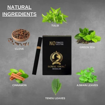 Herbal Cigarettes 100% Tobacco Free and Nicotine Free Regular Flavour(10 Sticks/Box) on itshemp.in