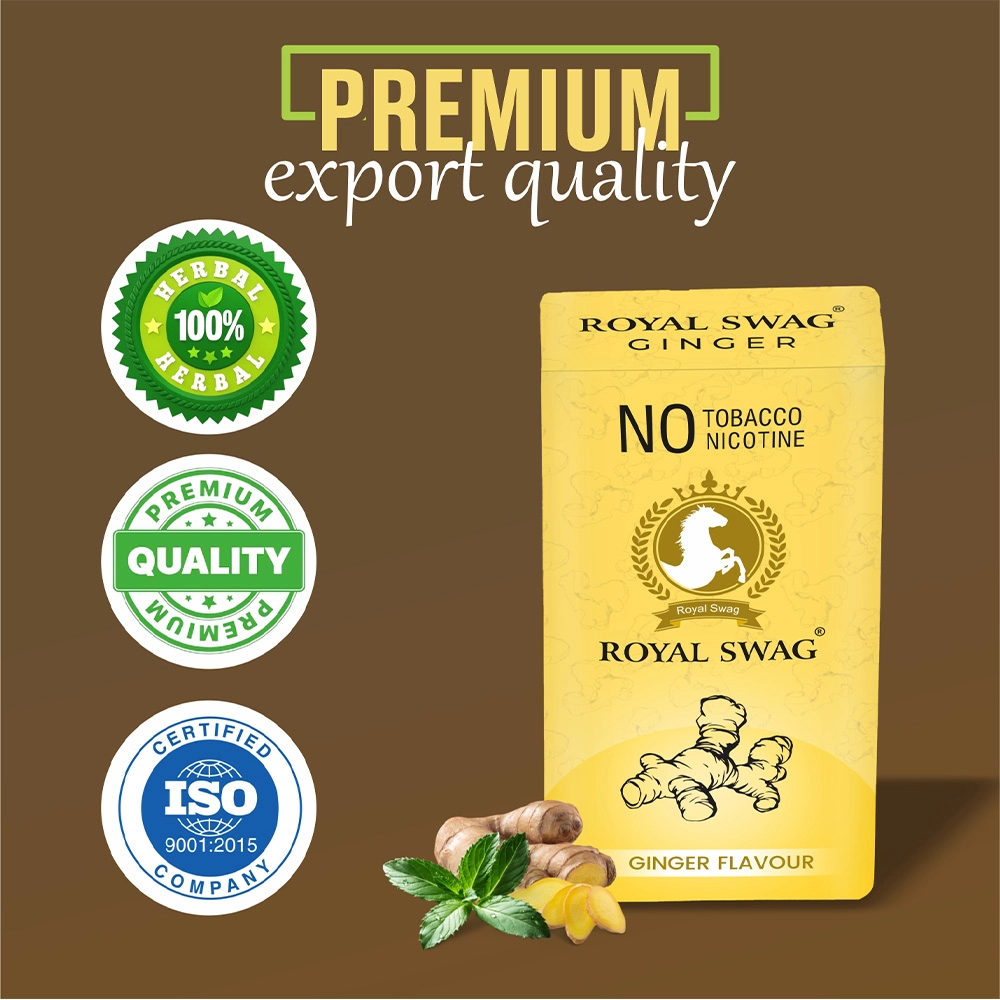 Herbal Cigarettes 100% Tobacco Free and Nicotine Free Ginger Flavour(10 Sticks/Box) on itshemp.in