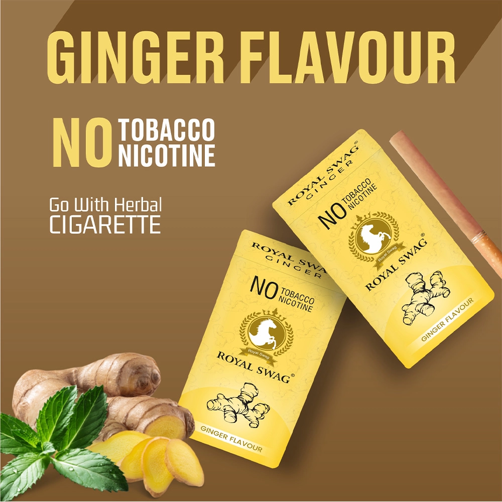 Herbal Cigarettes 100% Tobacco Free and Nicotine Free Ginger Flavour(10 Sticks/Box) on itshemp.in