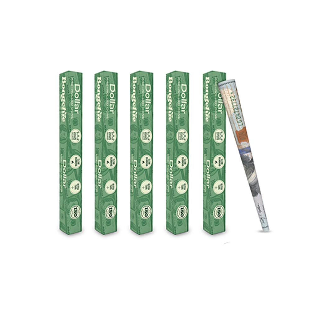 BC184001_1 Bongchie Dollar Pre-Rolled Cones - King Size (Pack of 5) on itshemp.in