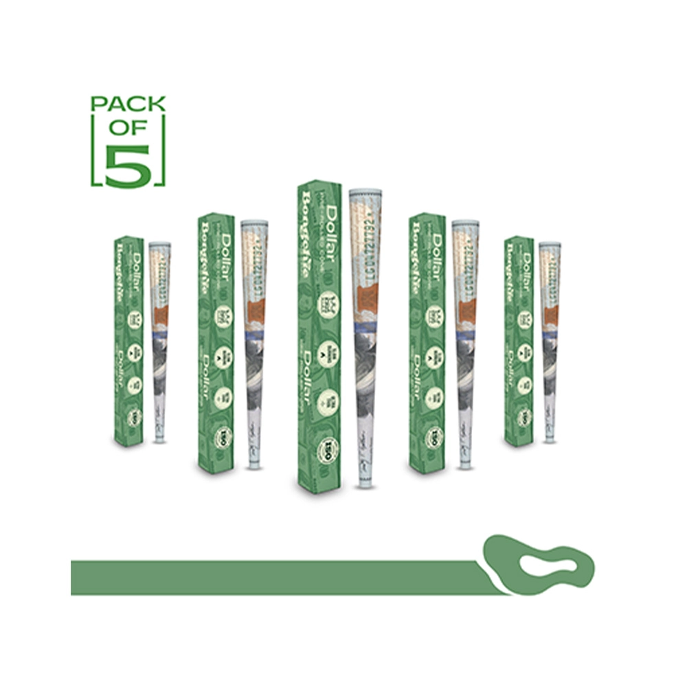 Bongchie Dollar Pre-Rolled Cones - King Size (Pack of 5) on itshemp.in