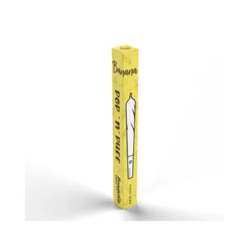 Bongchie Burst Flavoured Pre-Rolled Cones with Infused Capsule Tips - Banana, King Size (5 Packs) on itshemp.in