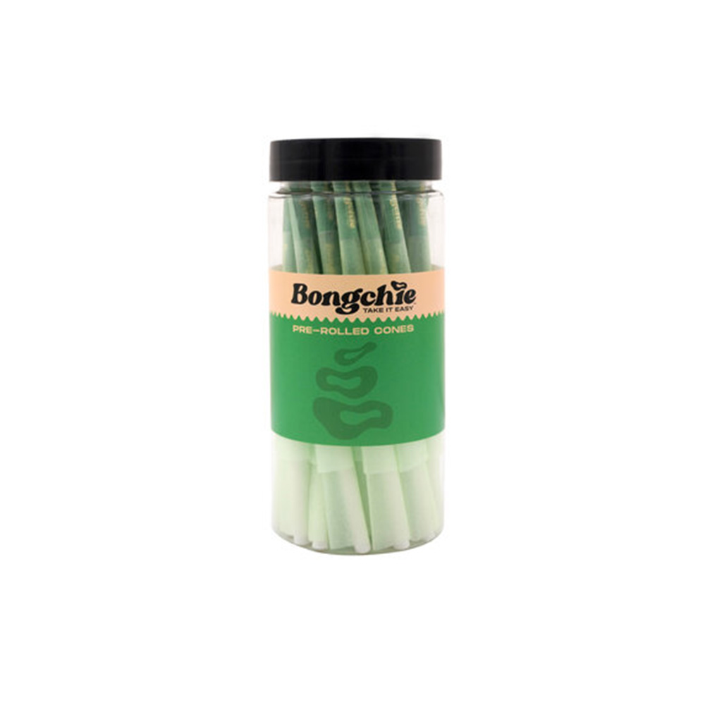 Bongchie Perfect Roll Pre-Rolled Cone, King Size Cones (Green) - 50 Cones - Image 1
