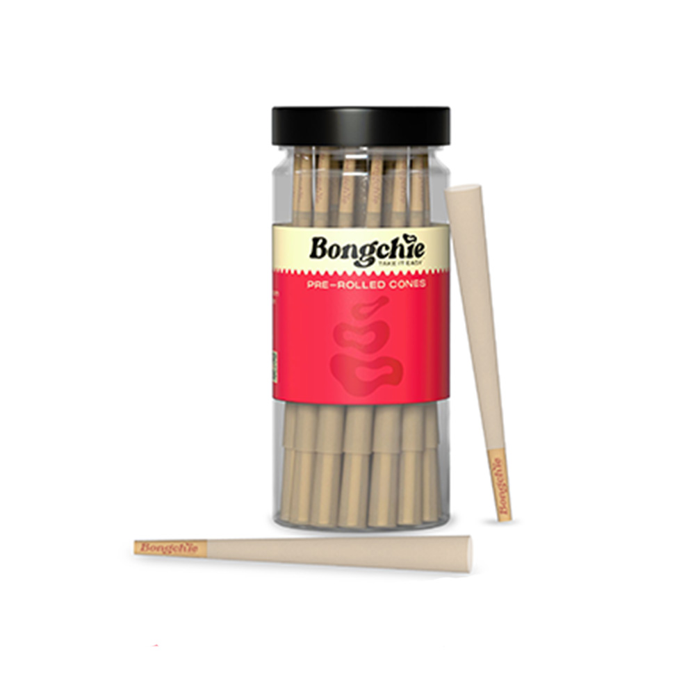 Bongchie Perfect Roll Pre-Rolled Cone, King Size Cones (Natural) - 50 Cones - Image 1