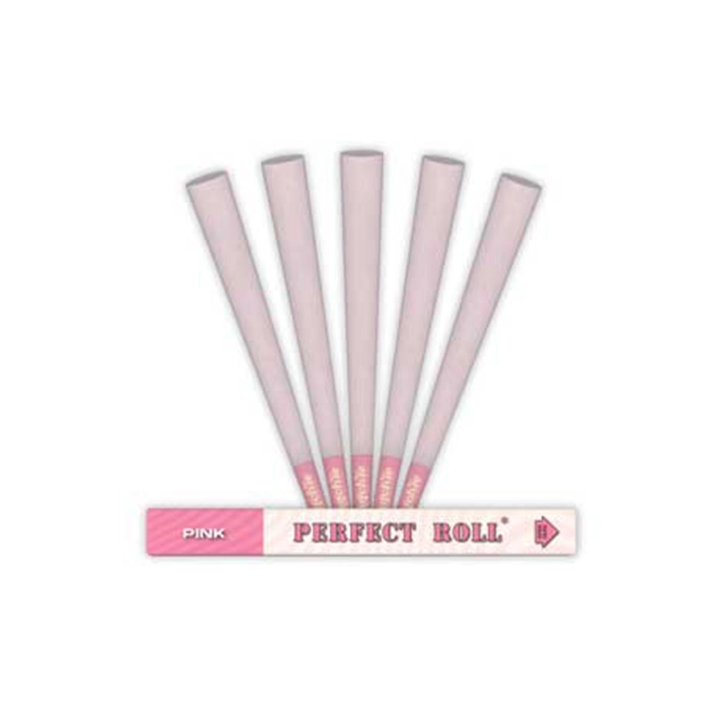 Bongchie Perfect Roll Pre-Rolled Cone Pink - Wood Pulp Paper, 5 Packs - Image 2