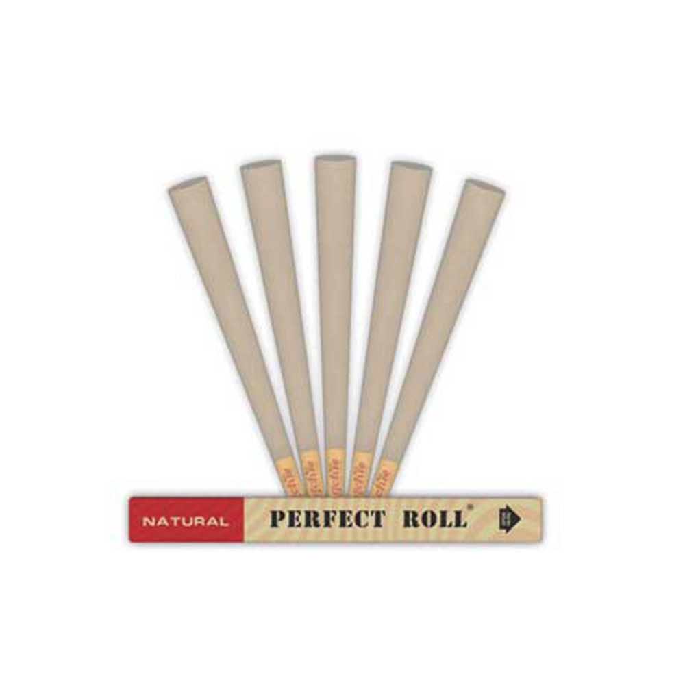 Bongchie Perfect Roll Pre-Rolled Cone Unbleached (Brown) - 5 Packs - Image 2