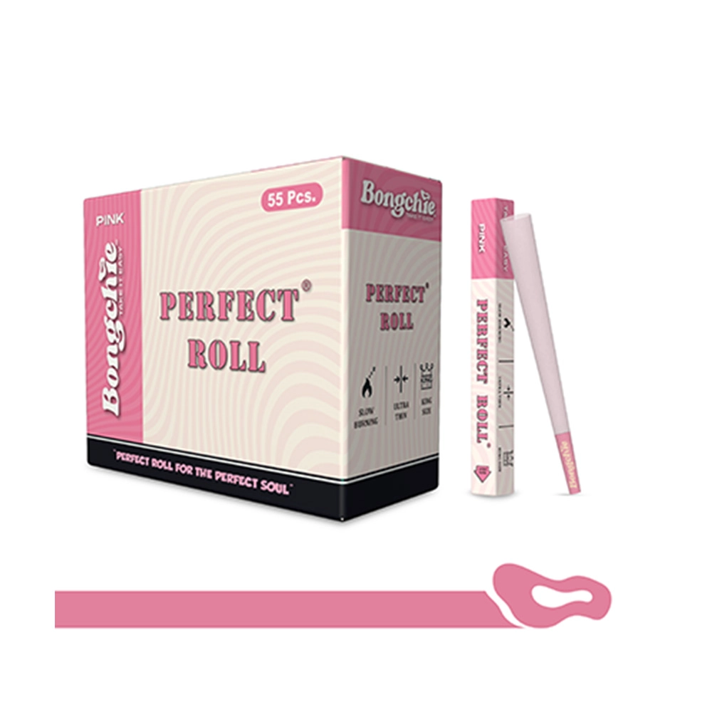 Bongchie Perfect Roll Pre-Rolled Cone (Pink) - Pack of 55 Cones - Image 4