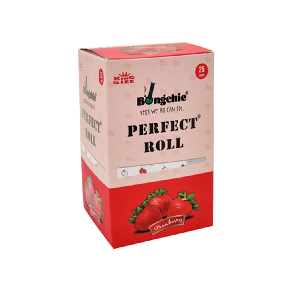 Bongchie Perfect Roll Pre-Rolled Cone Strawberry Flavor - Pack of 25 - Image 3