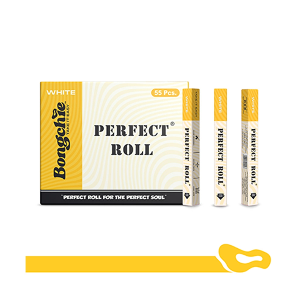 Bongchie Perfect Roll Pre-Rolled Cone Bleached (White) - Pack of 55 Cones - Image 3