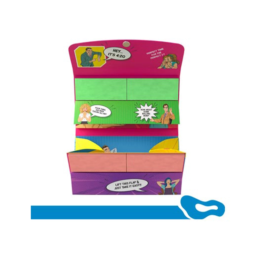 Bongchie Double Booklet - Pop-Art Style Smoking Accessories with Rolling Papers and Filter (Pack of 4) - Image 3