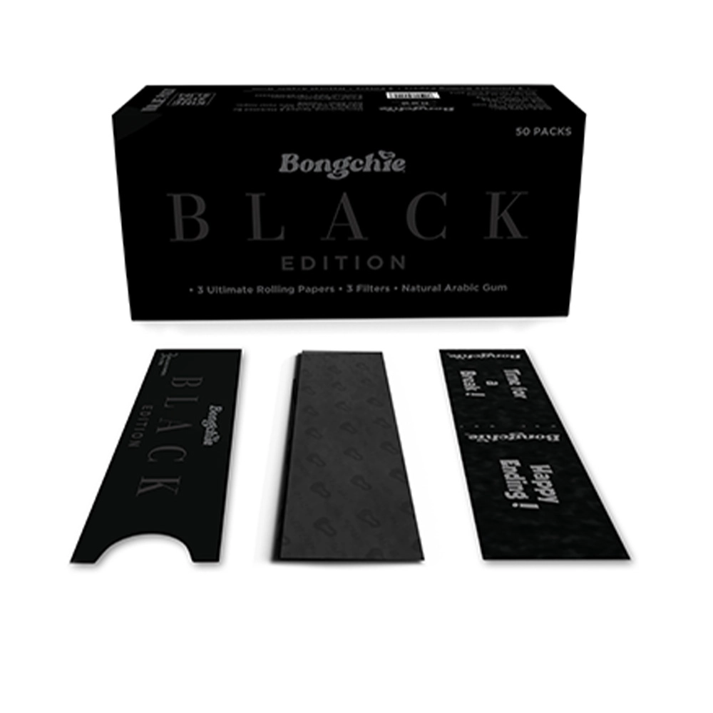 Bongchie Black Edition Rolling Paper - King Size Slim, 50 Packs - Image 1