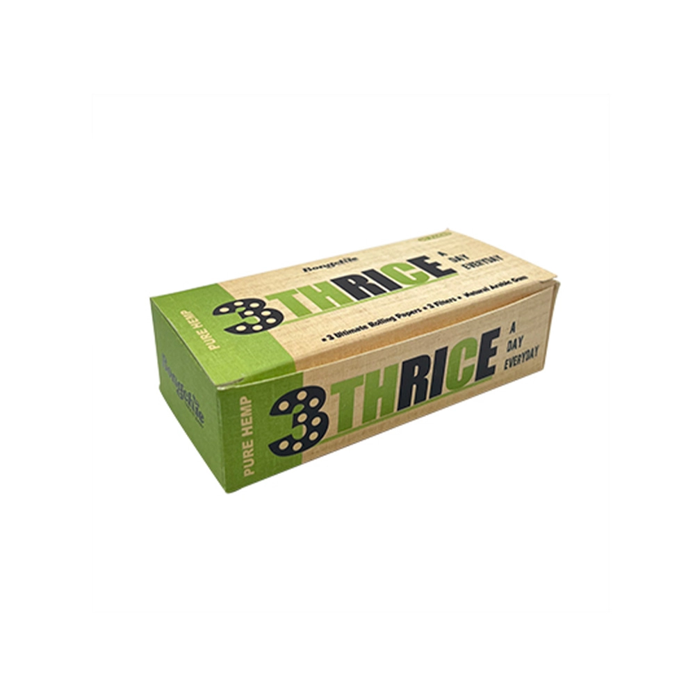Bongchie Thrice A Day Hemp Rolling Papers -King Size Slim (50 Packs) - Image 4