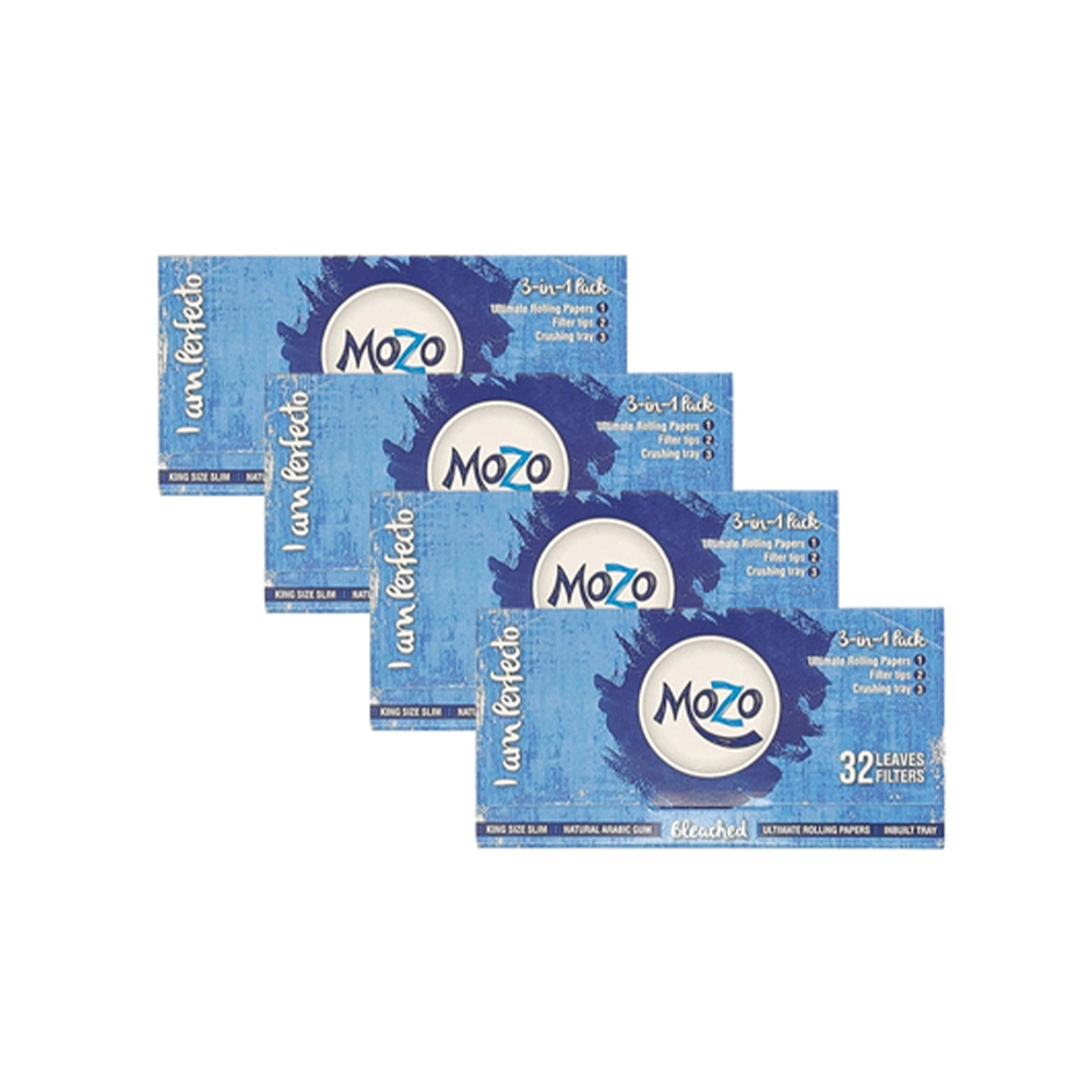 Bongchie Mozo Rolling Papers with Filters (Brown) - 6 Booklets of 32 Gummed Papers and Perforated Filters - Image 2