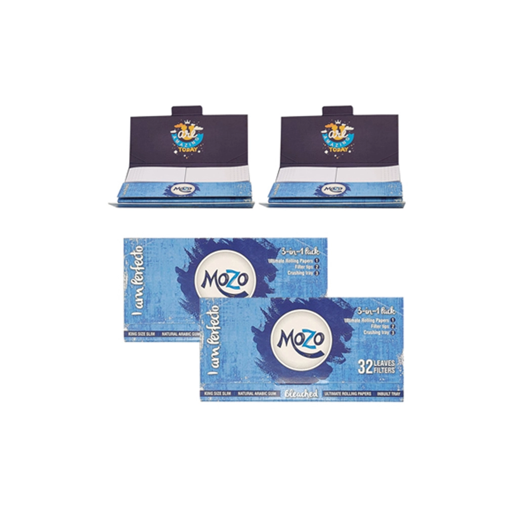 Bongchie Mozo Rolling Papers with Filters (Brown) - 6 Booklets of 32 Gummed Papers and Perforated Filters - Image 5