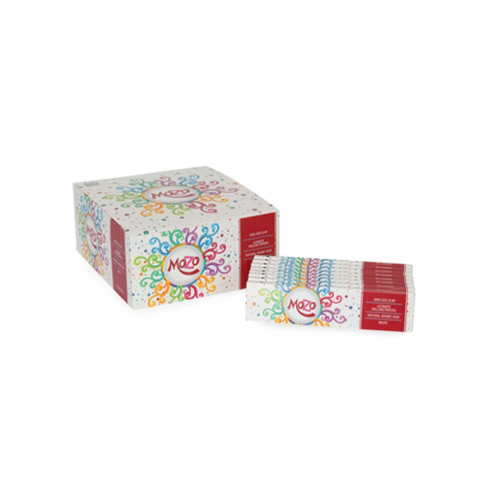 Bongchie Mozo Bleached (White) Rolling Papers - 32 Gummed Papers, King Size Slim (109mm x 44mm) - Image 3