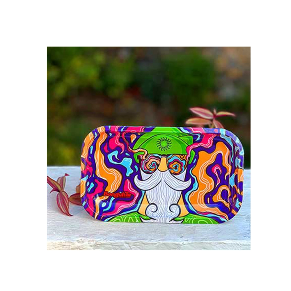 Bongchie Trippy Metal Rolling Tray – Durable, Lightweight, and Perfect for Rolling & Mixing - Image 4