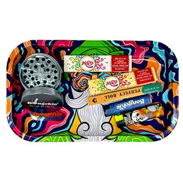 Bongchie Trippy Metal Rolling Tray – Durable, Lightweight, and Perfect for Rolling & Mixing - Image 1