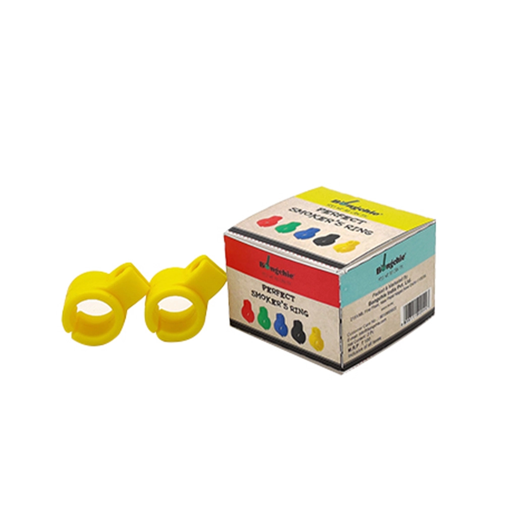 Bongchie Perfect Smoker’s Ring - Lightweight Silicone Ring Holder for Smokers - Hands-Free Smoking - 2 Pieces, Universal Size, 5 Colors - Image 2
