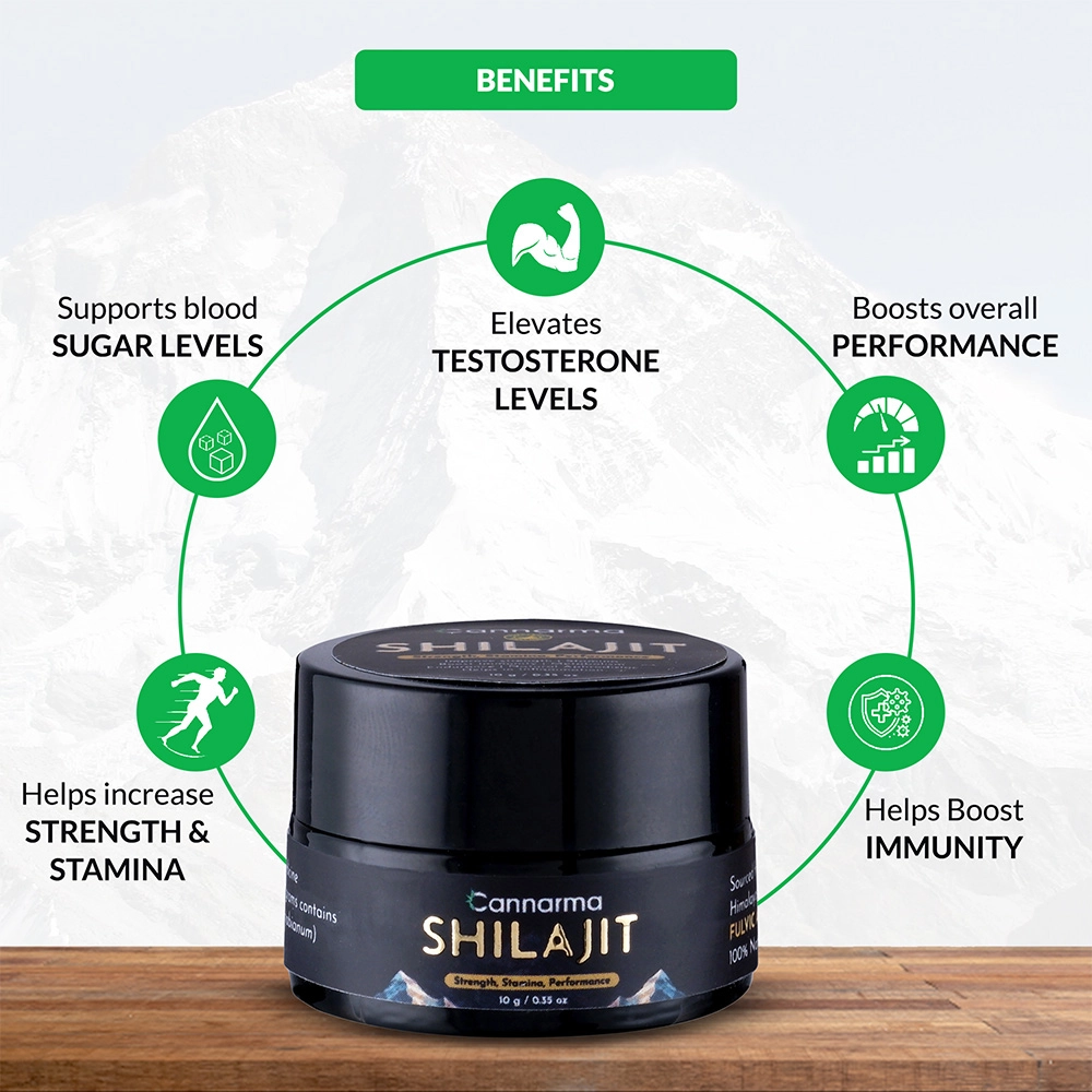 Cannarma Pure Himalayan Shilajit/Shilajeet Resin - 10g on itshemp.in