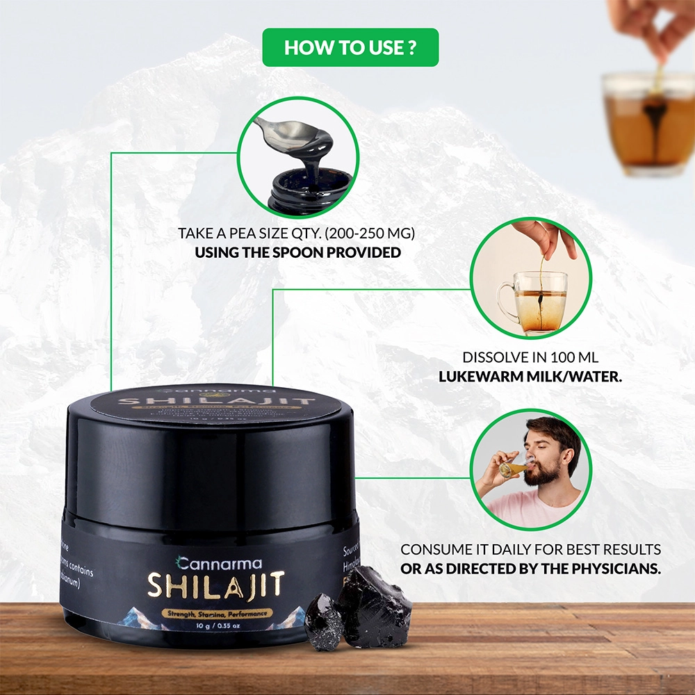 Cannarma Pure Himalayan Shilajit/Shilajeet Resin - 10g on itshemp.in