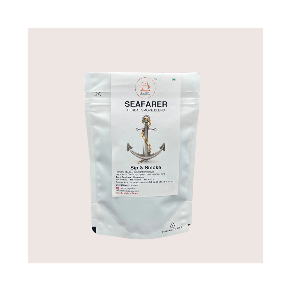 EL196001 Elinor Organics SEAFARER Herbal Smoke Blend Natural Herbal Smoking Blend (1 Pack 20gm) - Image 1