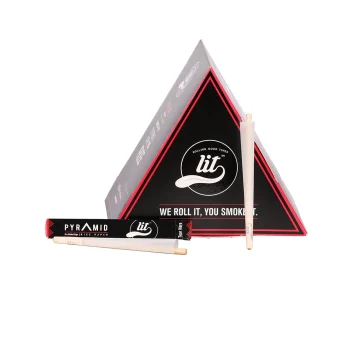 Lit Pyramid King Size Pre Rolled Cones ( white ) on itshemp.in