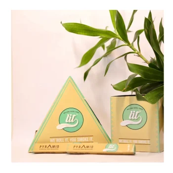 Lit Pyramid King Size Pre Rolled Cones ( Brown ) on itshemp.in
